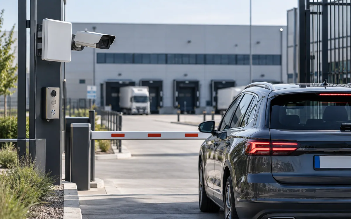 Control de acceso vehicular con barrera y lectura de patentes